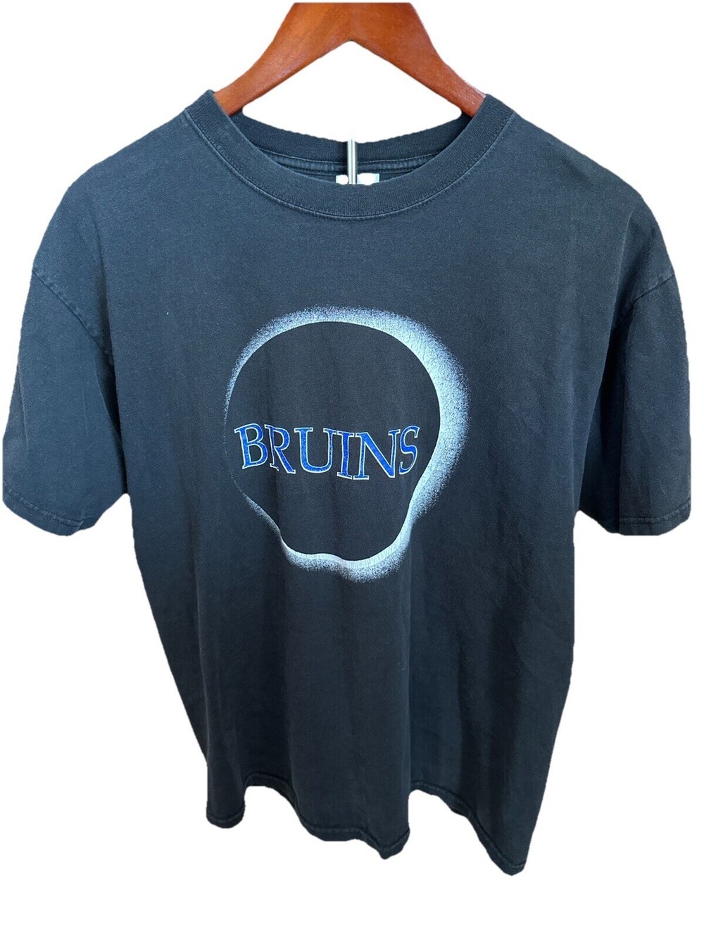 Vintage Bruins T Shirt Mens Large Black Anvil Graphic Y2K 90s Style